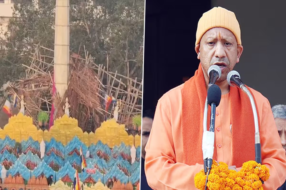 उत्तर प्रदेशात निर्वाण महोत्सवादरम्यान स्टेज कोसळला ;  ५ जणांचा मृत्यू, २५ हून अधिक 